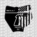 Stars & Stripes Number Plate Decal for KTM 65