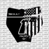 Stars & Stripes Number Plate Decal