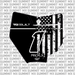 Stars & Stripes Number Plate Decal for KTM 85