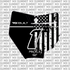 Stars & Stripes Number Plate Decal