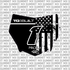 Stars & Stripes Number Plate Decal