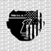 Stars & Stripes Number Plate Decal for ODI