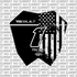 Stars & Stripes Number Plate Decal