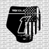 Stars & Stripes Number Plate Decal