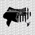 Stars & Stripes Number Plate Decal