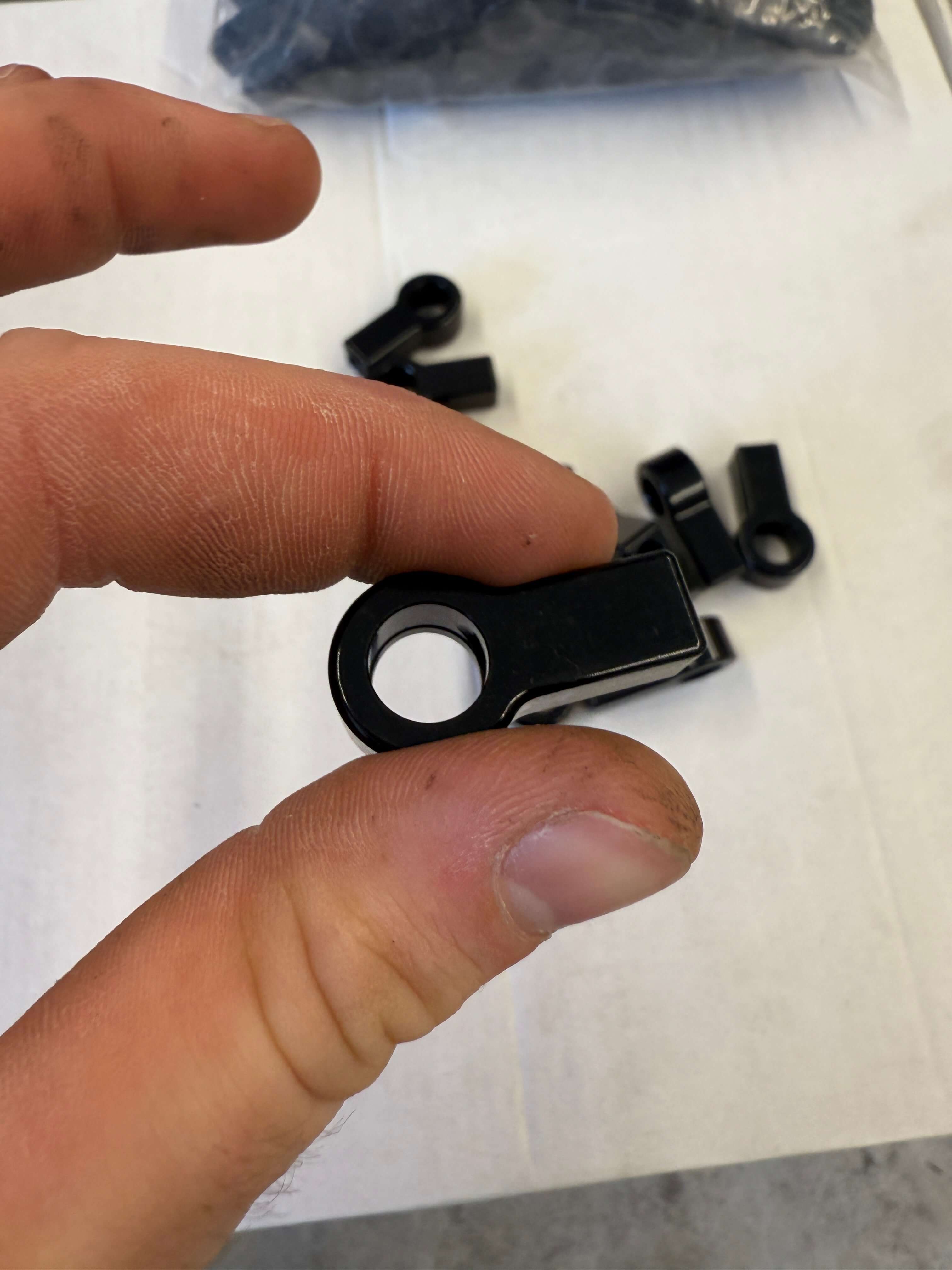 Foot brake banjo adapter — installed on brake line