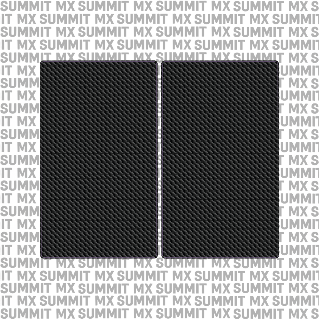 Carbon fiber battery decal for Surron LBX — installed view