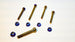 Warp 9 titanium rear linkage bolt kit with fully shanked bolts and Fuji lock nuts for Talaria Sting