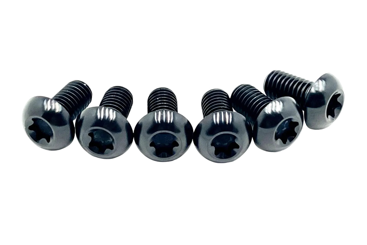 Titanium side cover bolts for Talaria XXX — finish detail