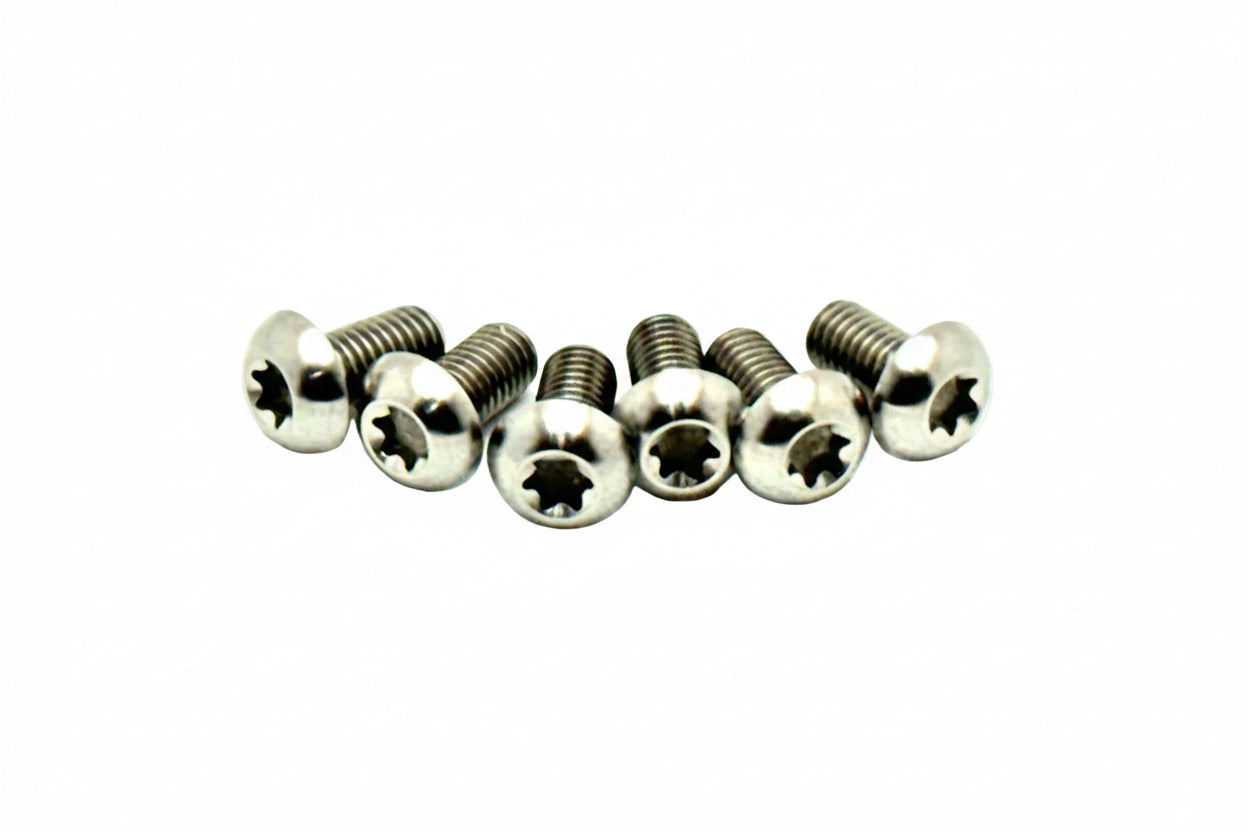 Titanium front rotor bolts for e-moto — side view