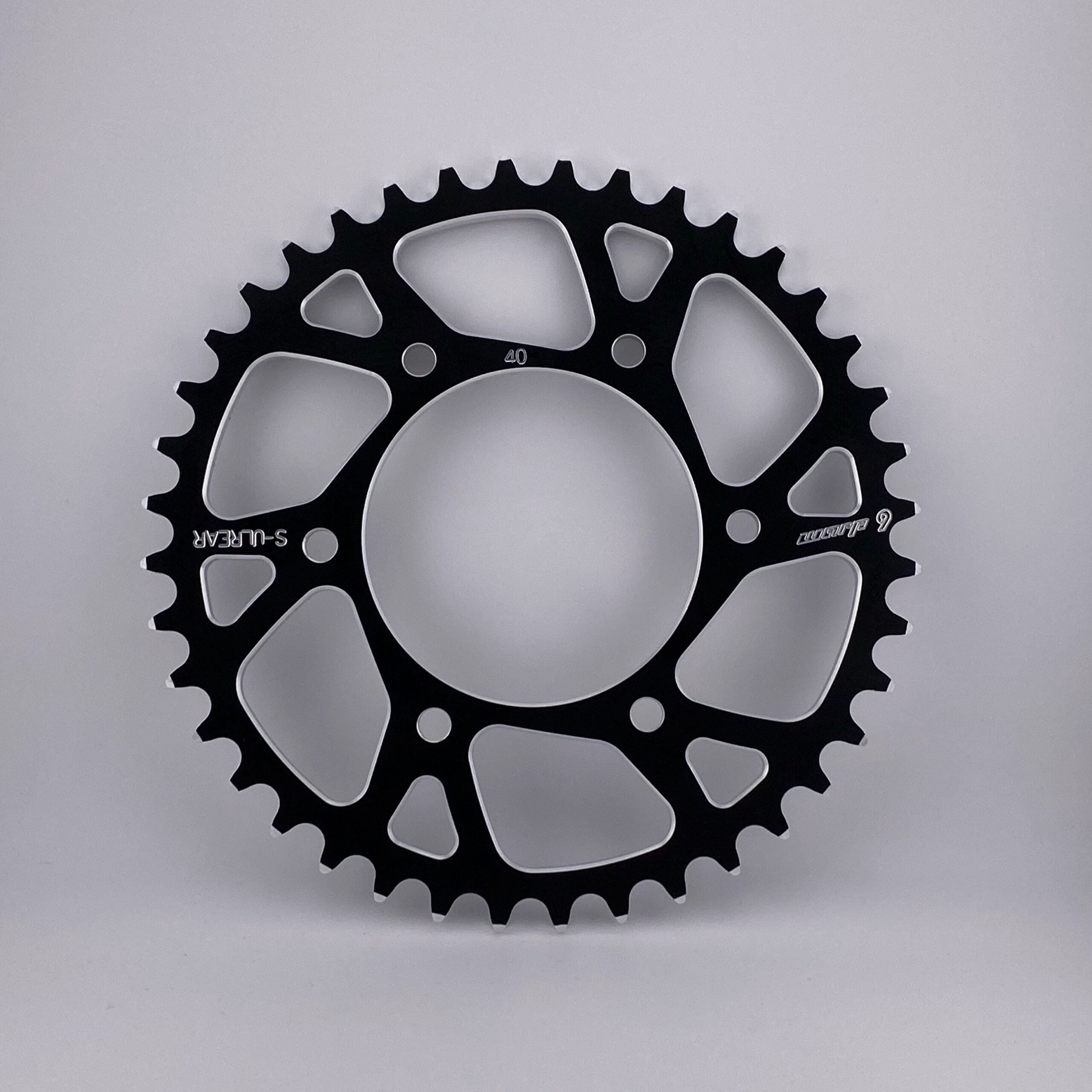 Warp 9 rear sprocket mounted on a Sur-Ron Ultra Bee hub