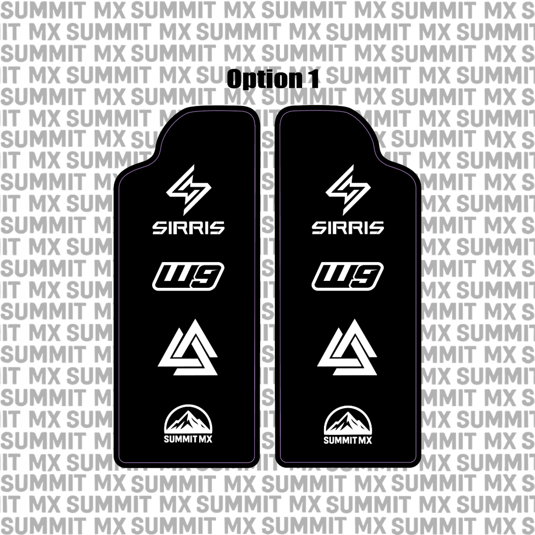 Sirris fork guard decal — style 2