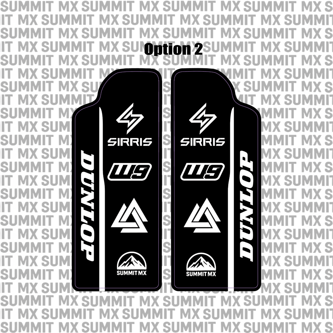 Sirris fork guard decal — style 3