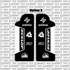 Sirris fork guard decal — finish options close-up