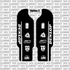 DNM fork guard decal for Sur-Ron Light Bee — close-up