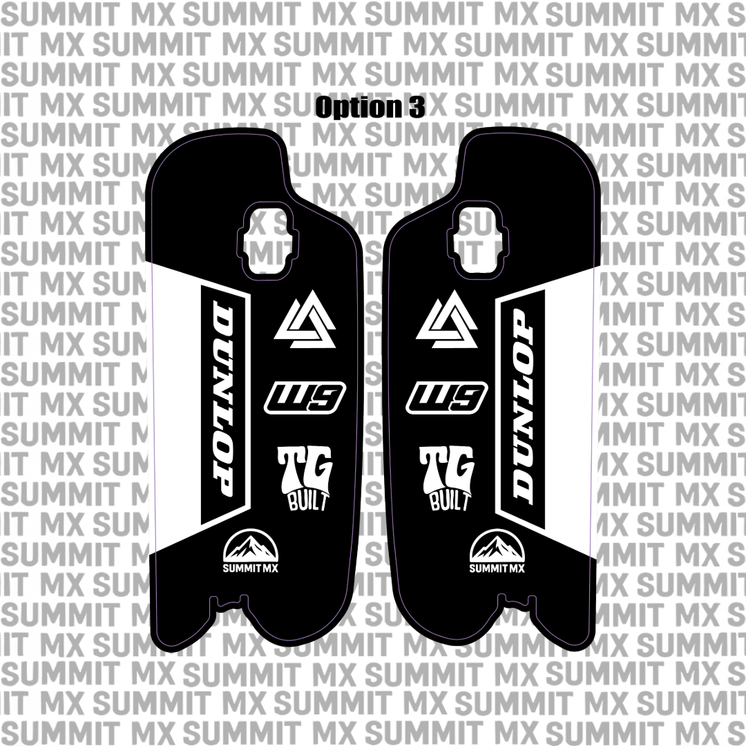 Fastace ALX13RC fork guard decal for Sur-Ron Light Bee — finish options