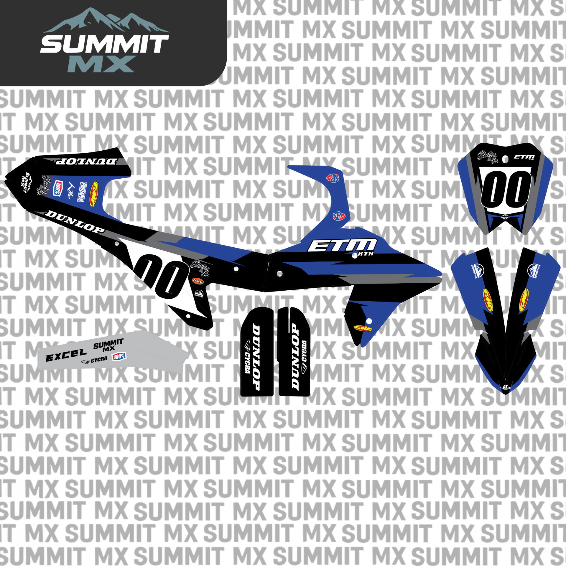 ETM RTR moto-inspired graphics kit in YZ style