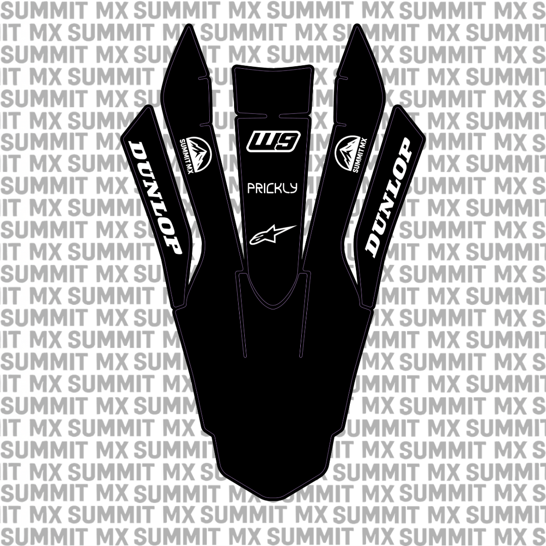 Custom front fender decal mounted on a Sur-Ron Ultra Bee