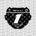 LouisVuitton Number Plate Decal for ODI