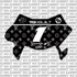 LouisVuitton Number Plate Decal