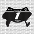 Vertex Number Plate Decal