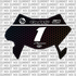 Hex Number Plate Decal