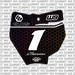 Hex Number Plate Decal for KTM 65
