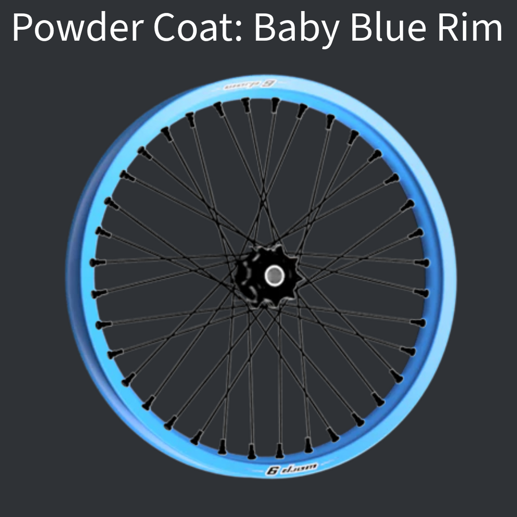 Warp 9 custom wheel for E-Ride Pro — spoke and nipple detail