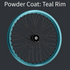 Warp 9 custom wheel set for Surron — front wheel with rotor