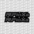 RFloXa fork tube decal for Sur-Ron Ultra Bee — side profile
