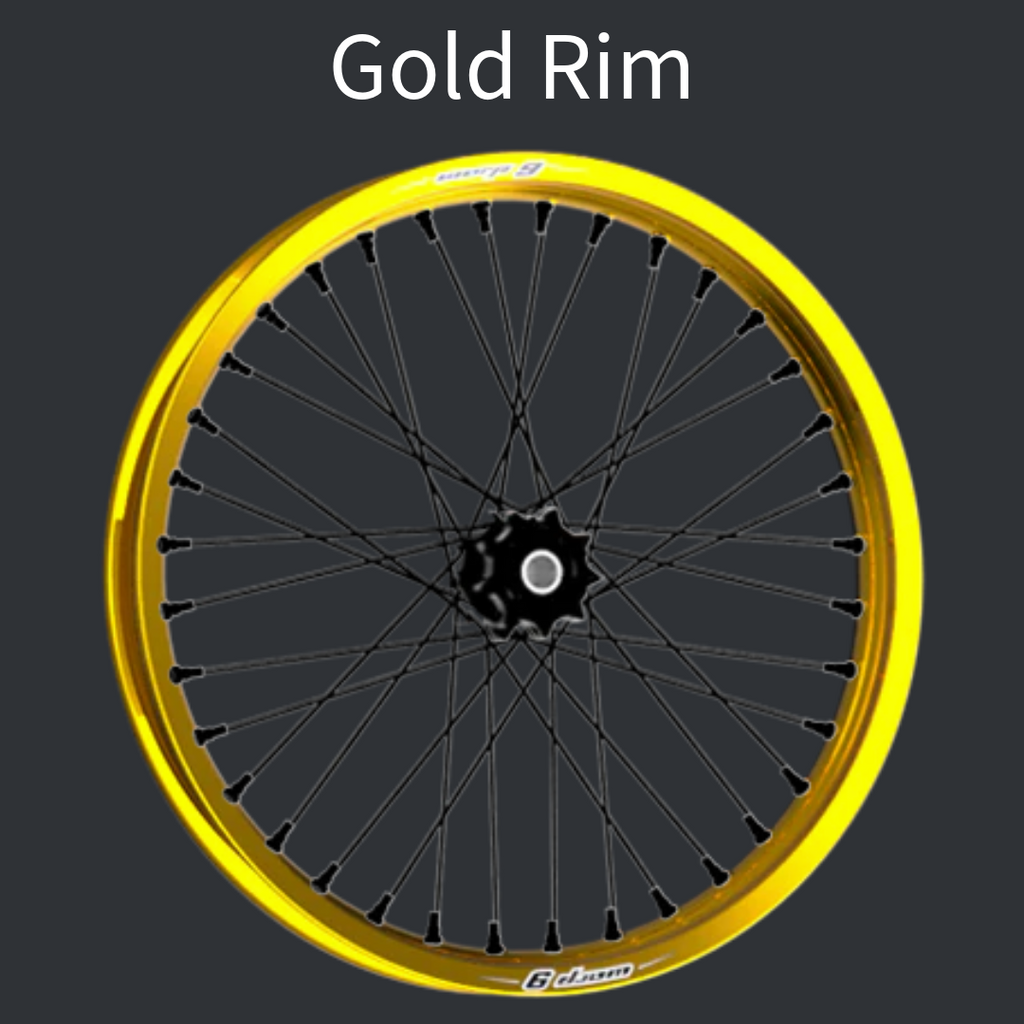 Warp 9 custom wheel set for Talaria — rear wheel with sprocket