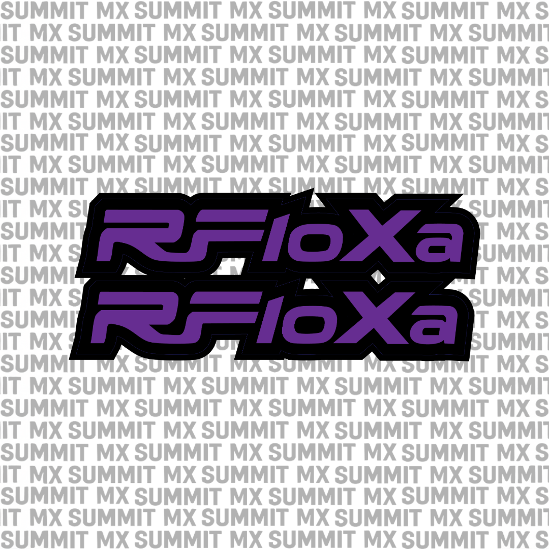 RFloXa fork tube decal for Sur-Ron Ultra Bee — holographic finish