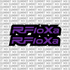 RFloXa fork tube decal for Sur-Ron Ultra Bee — holographic finish