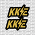 KKE fork tube decal — color option 1