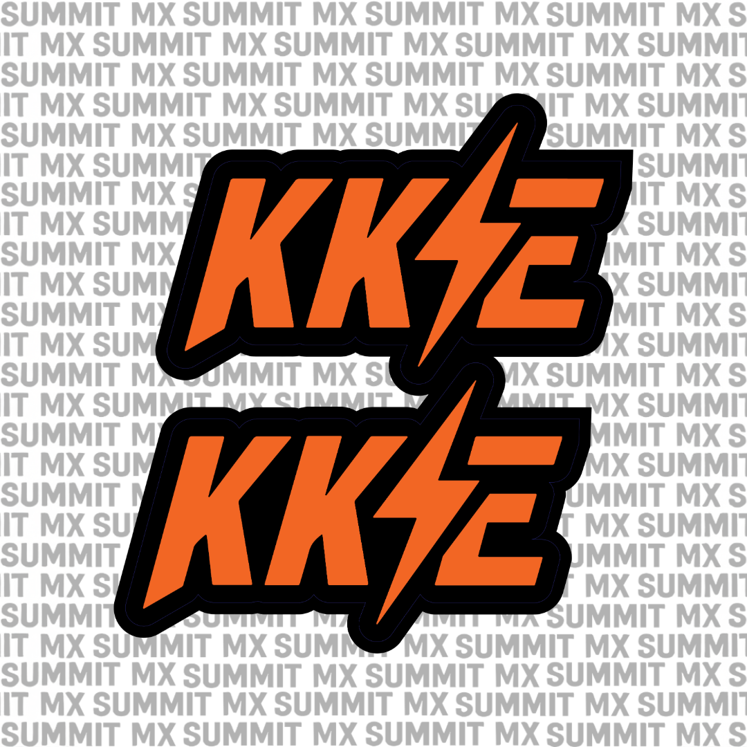 KKE fork tube decal — design detail