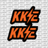 KKE fork tube decal — design detail