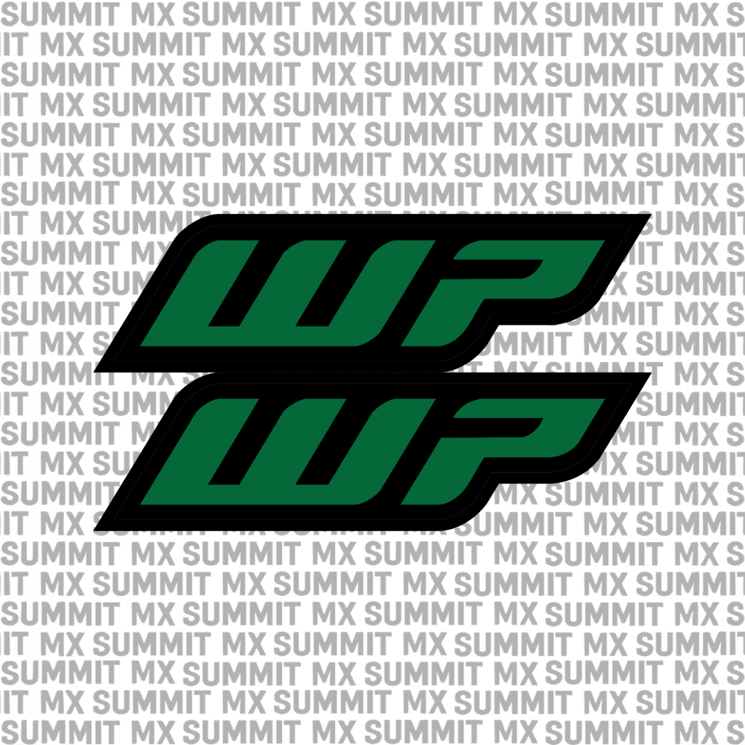 WP fork tube decal for Sur-Ron Ultra Bee — chrome finish