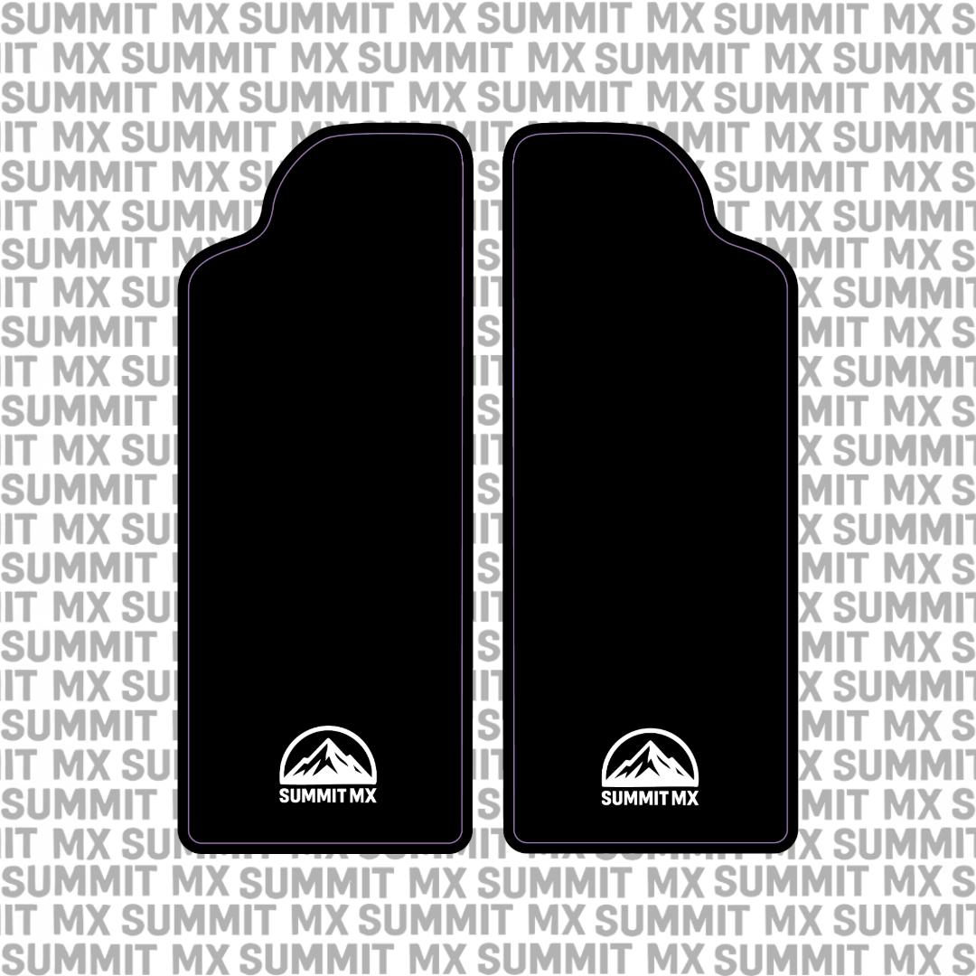 Customizable Sirris F43 fork guard decals for Sur-Ron and E-Ride Pro, design preview