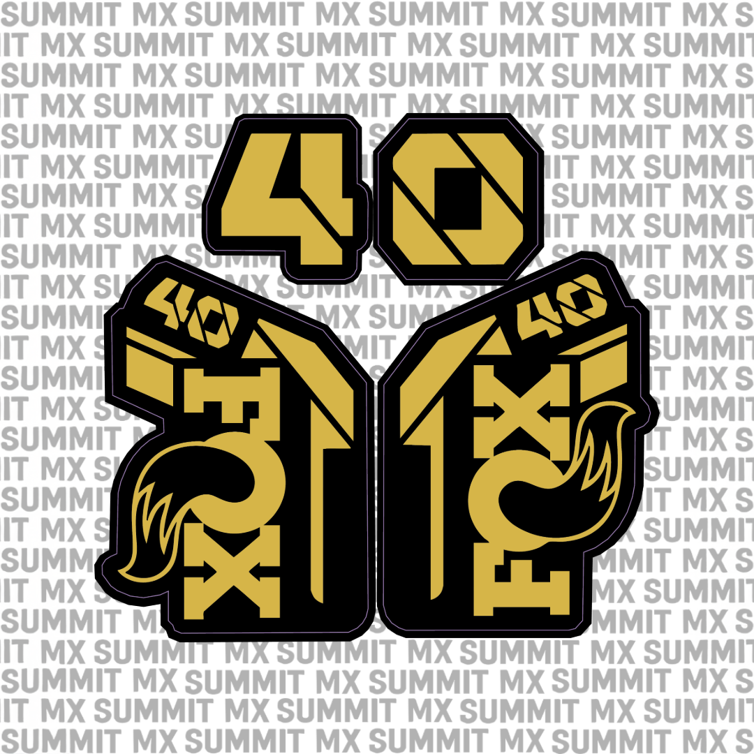 Fox 40 fork tube decal — design detail