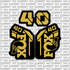 Fox 40 fork tube decal — design detail