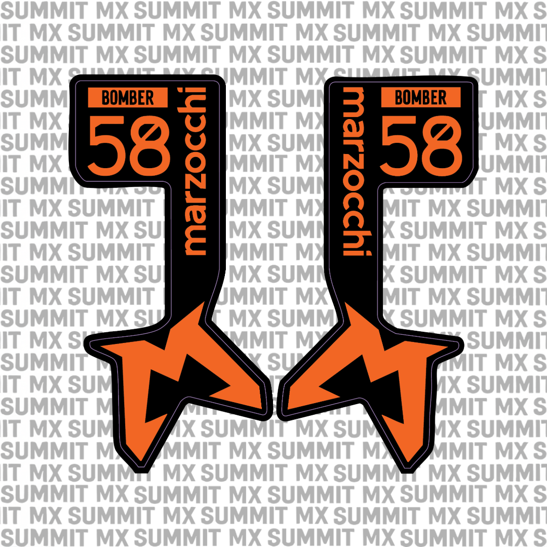 Marzocchi Bomber fork tube decal — color option 2