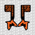 Marzocchi Bomber fork tube decal — color option 2
