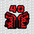 Fox 40 fork tube decal — color option 2