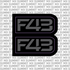 Sirris F43 fork decal — color option 2