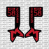 Marzocchi Bomber fork tube decal — color option 3