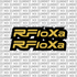 RFloXa fork tube decal for Sur-Ron Ultra Bee — close-up