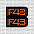 Sirris F43 fork decal — color option 3