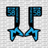 Marzocchi Bomber fork tube decal — color option 4
