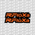 RFloXa fork tube decal for Sur-Ron Ultra Bee — orange finish