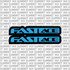 Fastace fork tube decals — installed on fork detail
